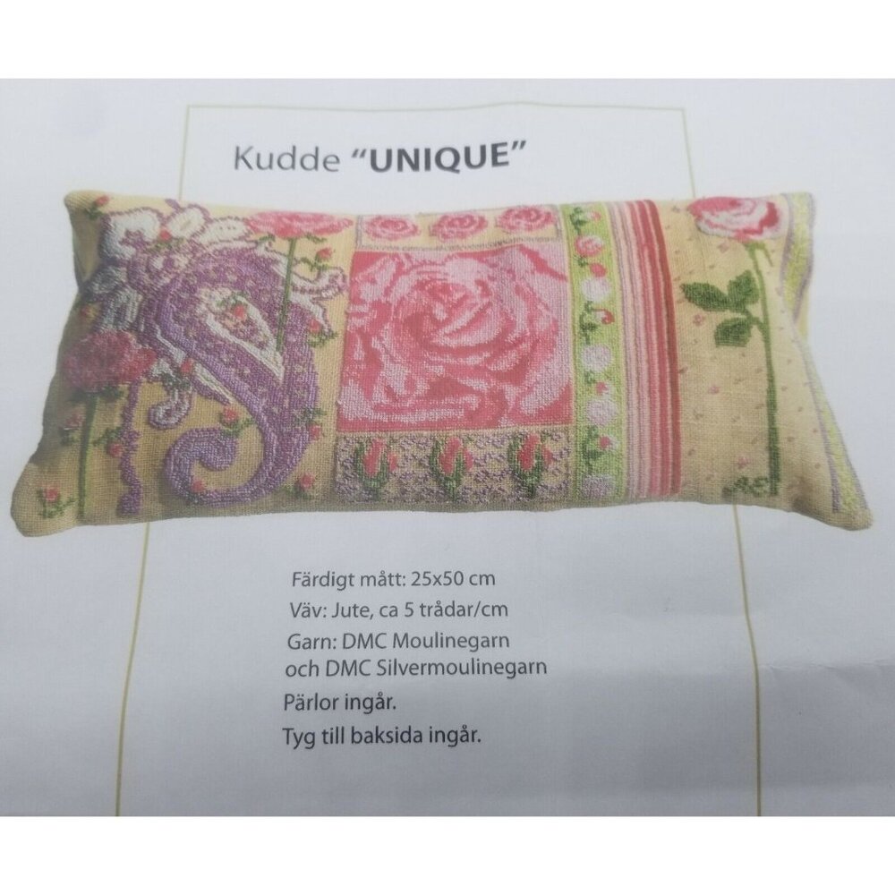 Unique Swedish Cross Stitch Cushion Pillow Sampler Kit Kudde Anette Eriksson